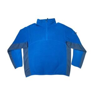 Nike ACG Pullover Fit Therma Fleece 1/4 Zip Mens M Blue Black Gorpcore Outdoor